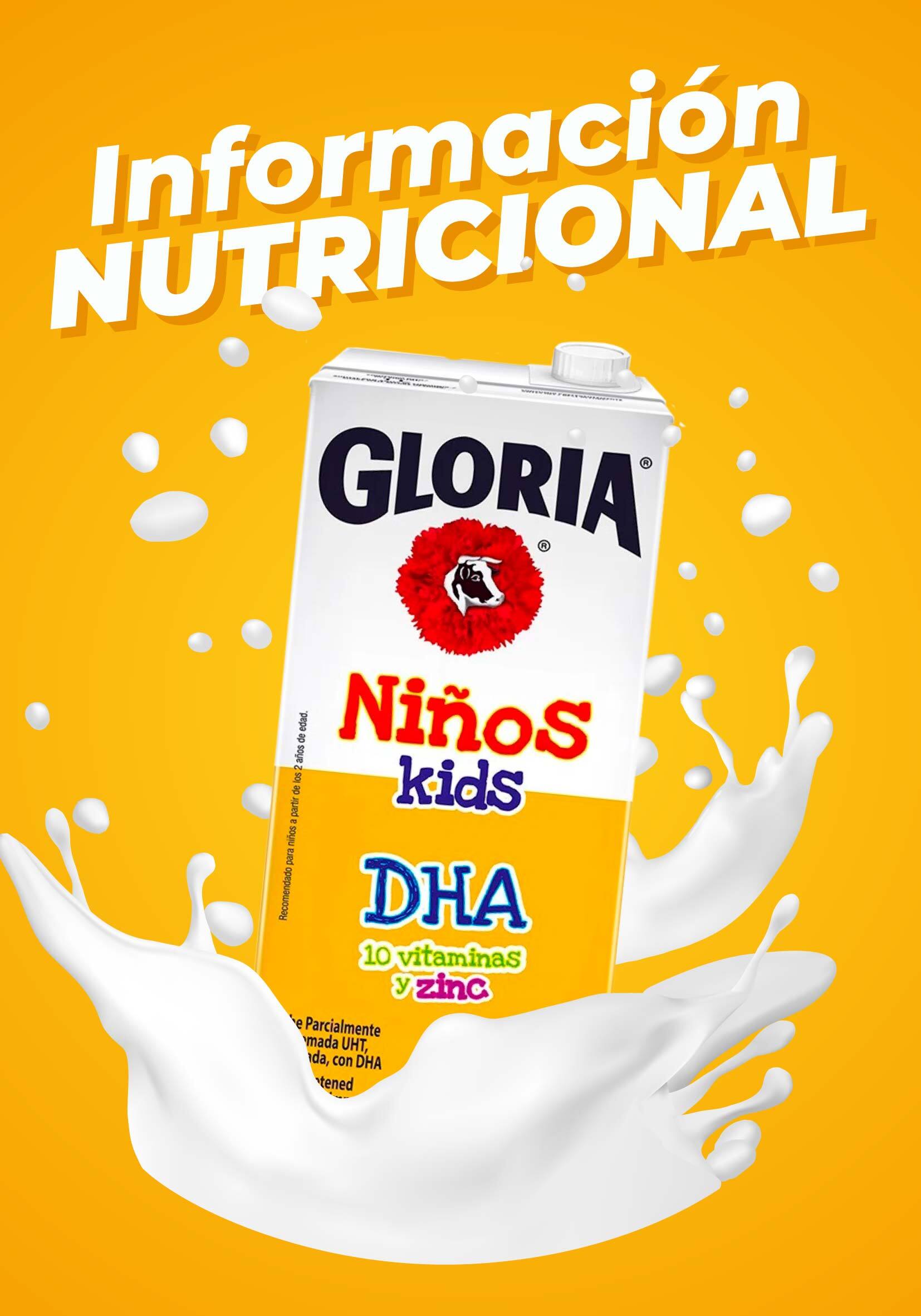 Información Nutricional Gloria Niños con DHA